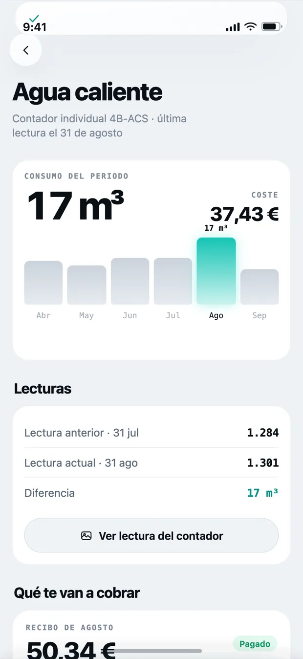 Detalle de un suministro en Kovva